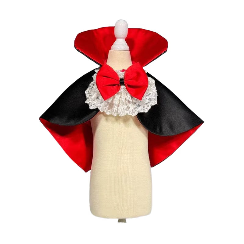 Halloween Pet Cosplay Vampire Cloak for Small Medium Dog Cat Puppy Costumes Kawaii Pet Christmas Festival Outfits